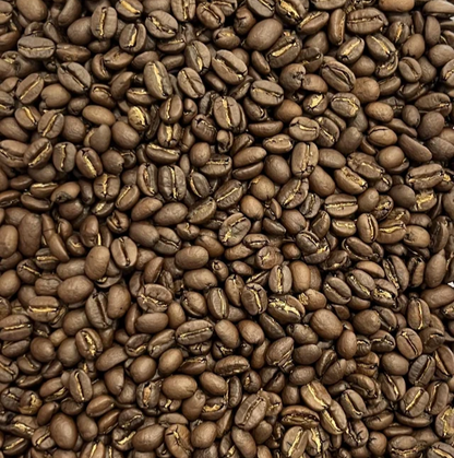Close-up of light medium roasted coffee beans from Ethiopia