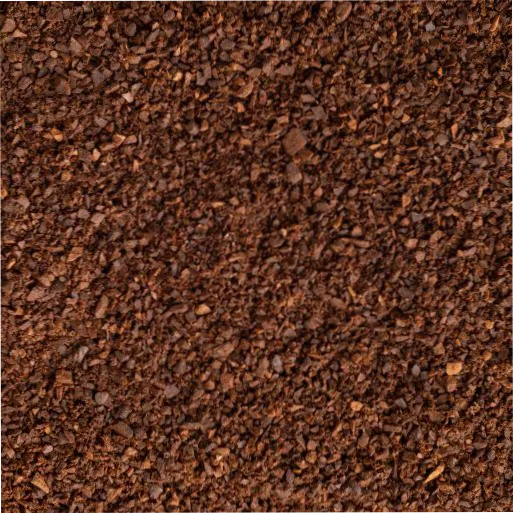 Close-up of brown coffee grounds