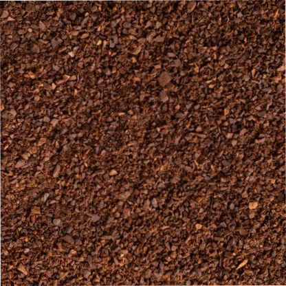 Close-up of brown coffee grounds