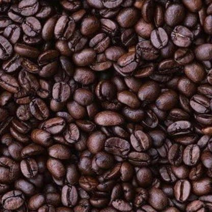 Close-up of dark roasted Hone & Strop coffee beans
