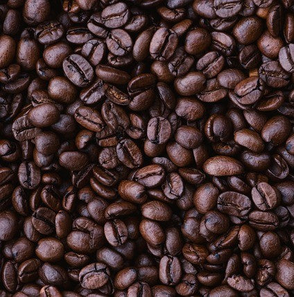 Close-up of medium roasted coffee beans from Honduras